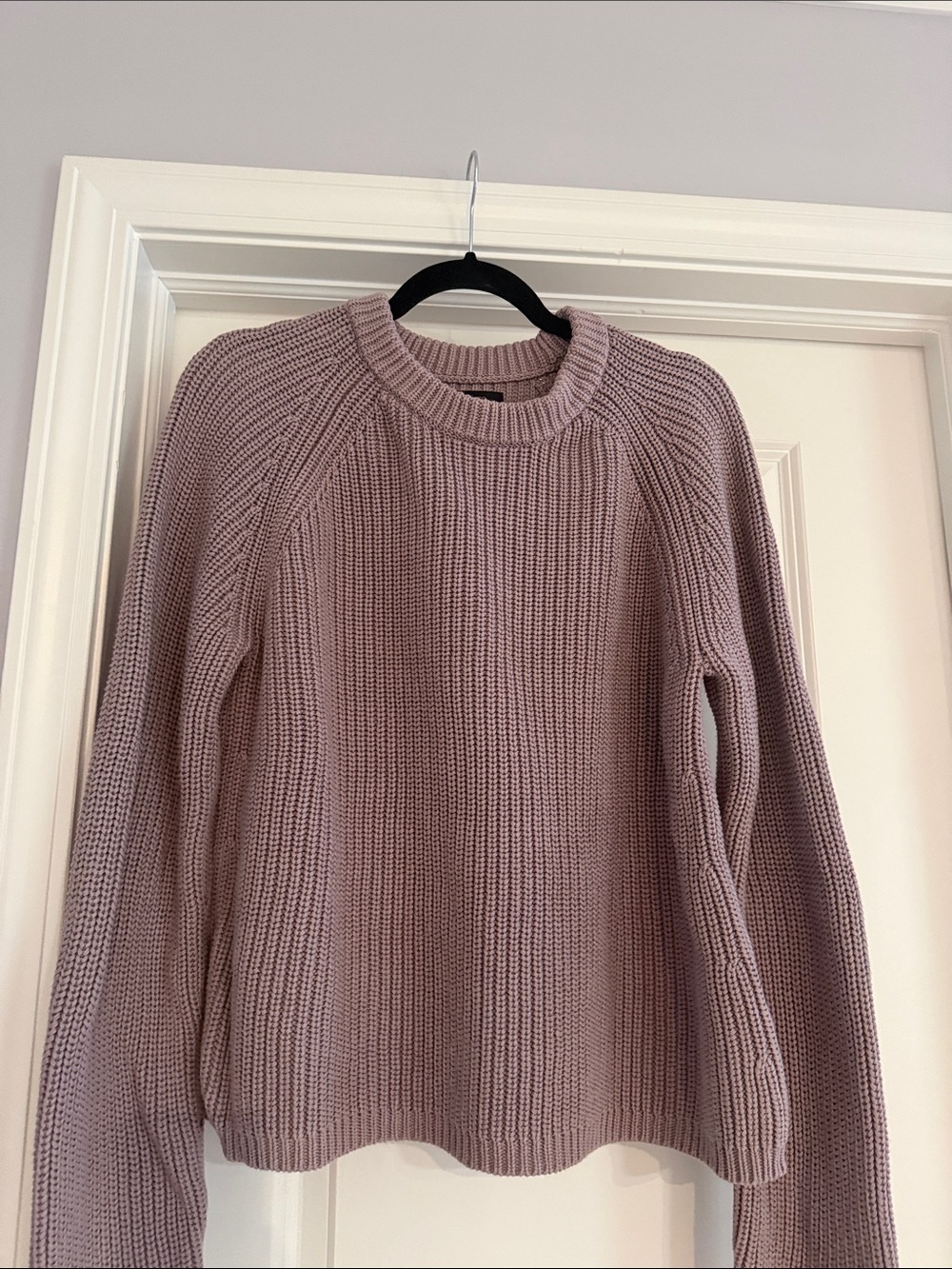 Quince Organic Cotton Fisherman Crewneck Sweater - Vintage Rose